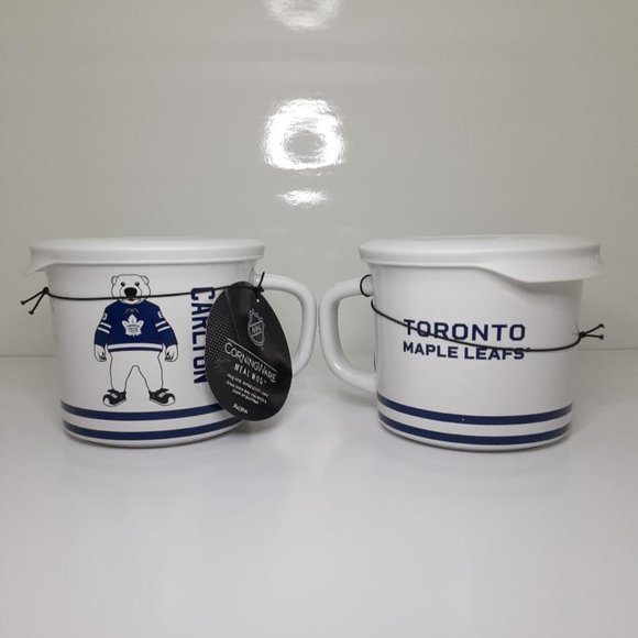 Toronto Maple Leafs Carlton Corningware Meal Mugs (2) NHL - Picture 1 of 5